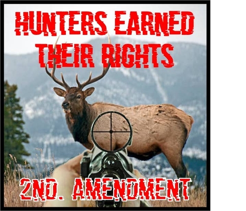 3 Inch Cloth Patch Hunters Earned Their Rights 2nd Amendmen