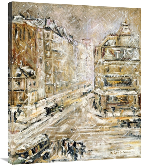Global Gallery GCS-266786-36-142 36 in. Rue De Clignacourt in the Snow