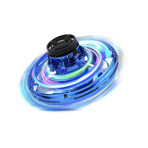 Zummy Flying Mini UFO Toy for Kids with RGB Lights, Blue