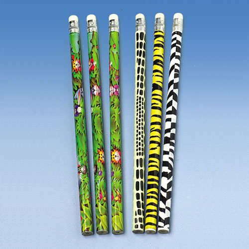 Animal Print Pencils - Pack of 12