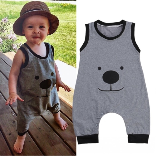 Newborn Baby boys little bear rompers Babies boy