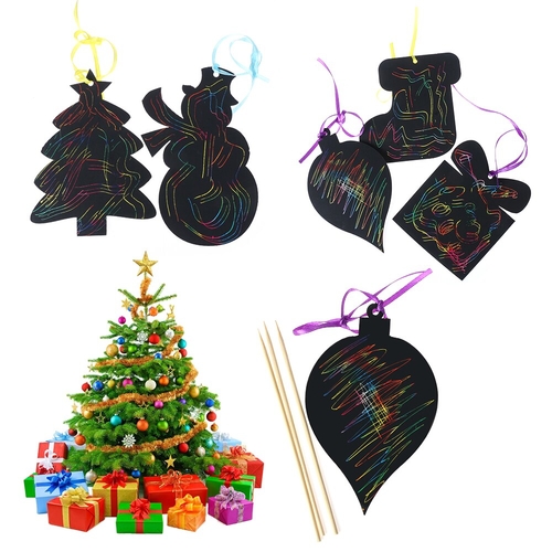 1Set Black Magic Color Scratch Card Christmas Tree