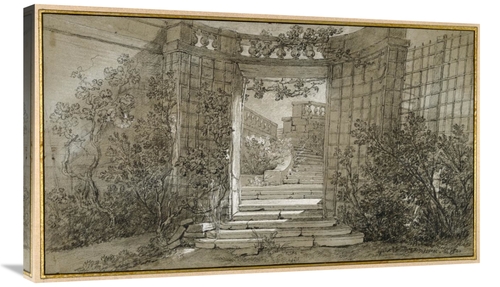 Global Gallery GCS-453914-36-142 36 in. Landscape with a Staircase & a