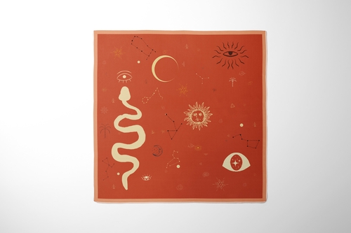 Cosmic Silk Beach Wrap Scarf in Mystic