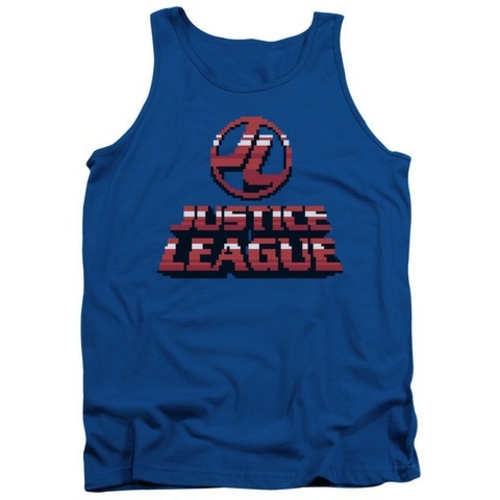 Trevco Jla-8 Bit Jla Adult Tank Top, Royal Blue - 2X