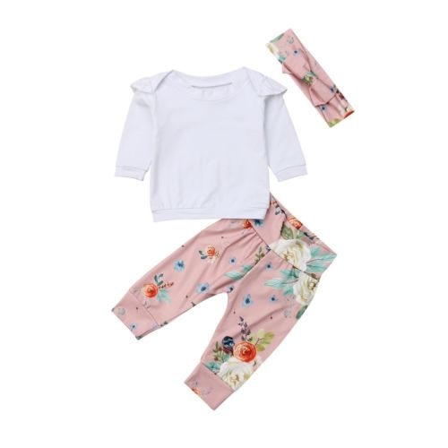 Newborn Infant Baby Girl Floral Clothes