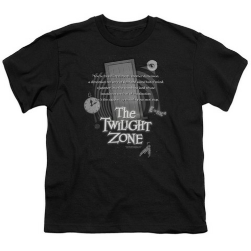 Trevco Twilight Zone-Monologue - Short Sleeve Youth 18-1 Tee - Black- 