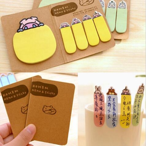 1pc cartoon animals Sticky Notes kraft paper Memo