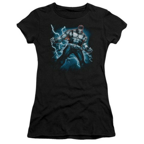 Trevco Batman-Stormy Bane - Short Sleeve Junior Sheer Tee - Black- Sma