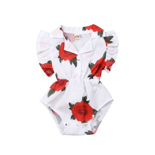 0 18M Cute Newborn Baby Girl Turn Down Collar Fly