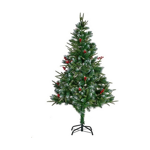 Christmas Tree Red Metal Brown Green Plastic