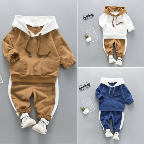 1 5Y Toddler Baby Boy Girl Clothes Sets Solid