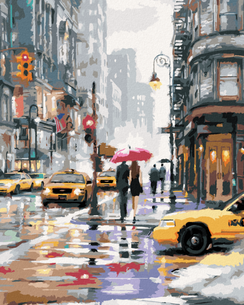 Paint by Numbers - YELLOW CABS IN NEW YORK (RICHARD MACNEIL)