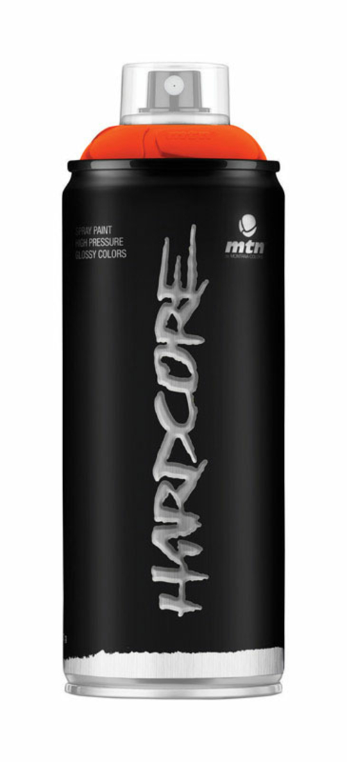 Montana Colors 1863752 11 oz Hardcore Gloss Spray Paint, Orange - 