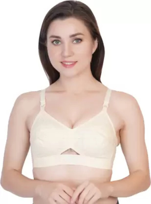 Women Full Coverage Non Padded Bra (Yellow)