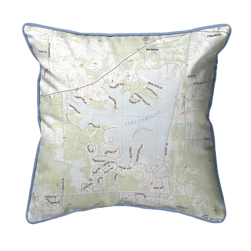Betsy Drake SN856 Lake Caroline, MS Nautical Map Small Corded Indo