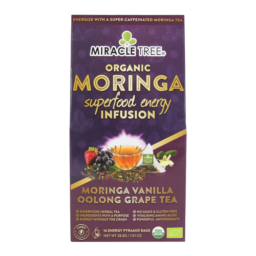 Miracle Tree's Moringa Energy Tea, Grape Vanilla