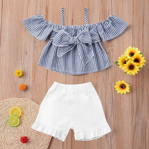 Cute Baby girl 2Pcs Clothes set Summer Newborn Kid