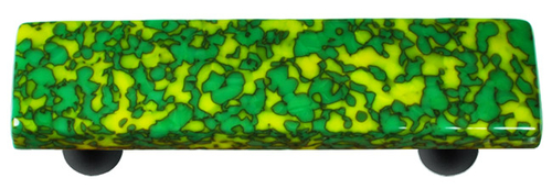 Hot Knobs HK8051-PB Granite Sunflower Yellow & Jade Green Rectangle Gl