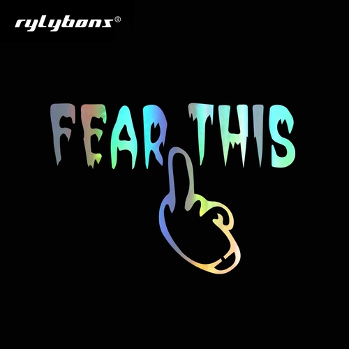 15*10.5cm Fear This Vinyl Lettering Flipping The