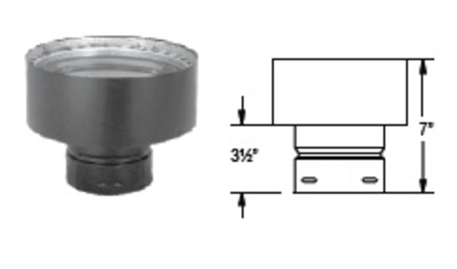 M & G Duravent 4PVP-X6 4 Inch pelletvent Pro 6 Inch  Chimney Adapt