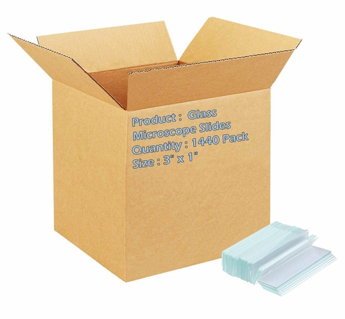 Dukal Pack of 1440 Glass Microscope Slides 3" x 1". Frosted