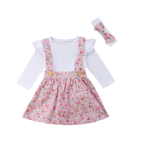 Newborn Infant Baby Girl Cotton Tops Floral