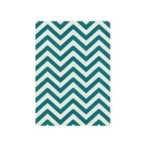 Utopia Turquoise Chevron Rug