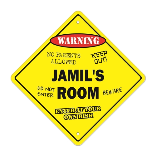 SignMission X-Jamils Room 12 x 12 in. Crossing Zone Xing Room Sign - J