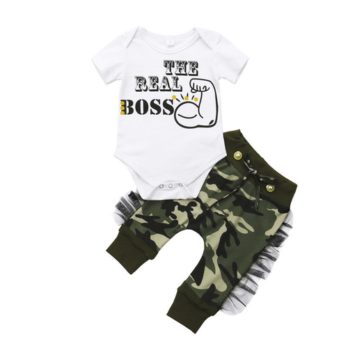 Pudcoco Casual Newborn Baby Boys Camouflage Harem