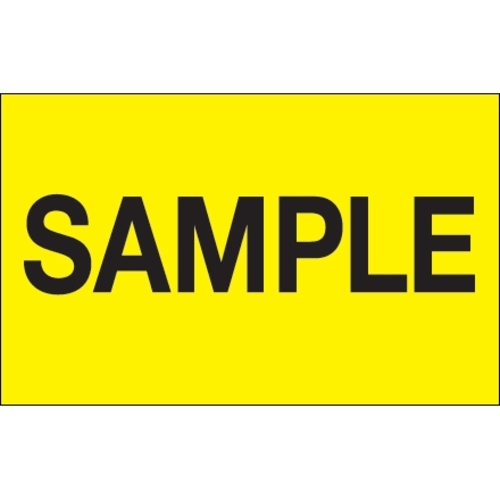 Tape Logic DL1157 3 x 5 in. - Sample Fluorescent Yellow Labels - Roll 