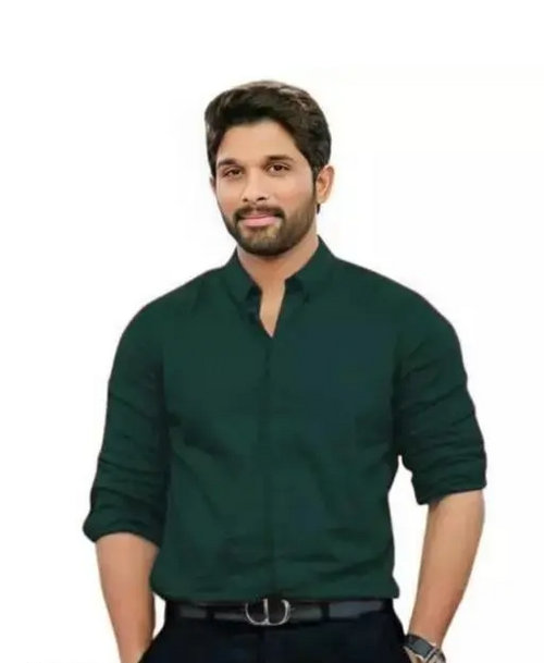 Men's Solid Slim Fit Cotton Casual Shirt with Spread Collar & Full