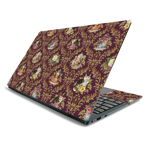 MightySkins LENIDS54015-Teatime Cat Damask Skin for Lenovo IdeaPad S54