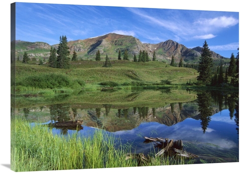 Global Gallery GCS-452075-3040-142 30 x 40 in. Ruby Peak Reflected in 