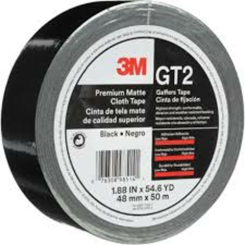 Box Partners T987GT2B3PK 2 in. x 55 yards Black 3M Gaffers Tape, P