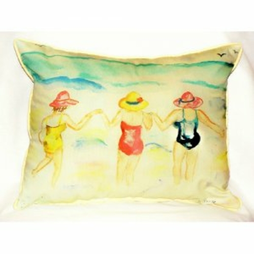 Betsy Drake ZP607 Ladies Wading Throw Pillow- 20 x 24 in.