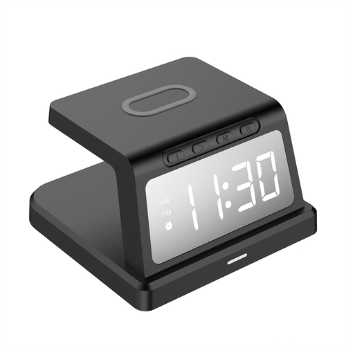 ZTECH Wireless Charging Alarm Clock with 3 Alarms