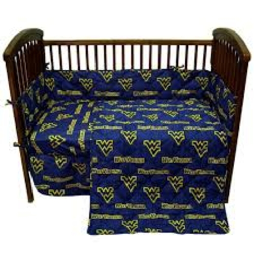 College Covers WVACSFSWPR West Virginia Mountaineers Baby Crib Fitted 