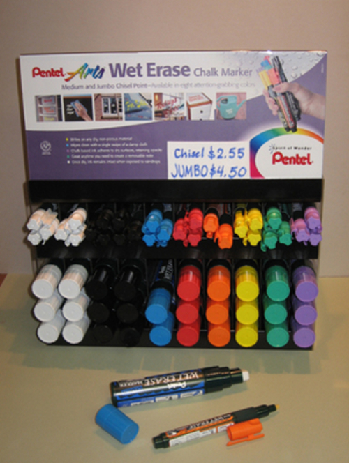 Pentel W26-C Wet Erase Chisel-Tip- Blue Chalk Marker