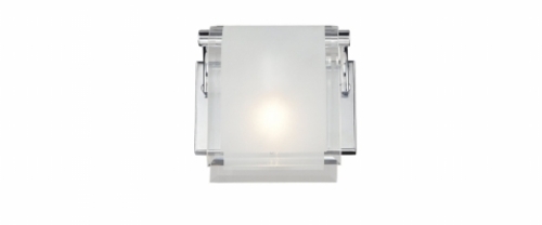 Z-Lite 169-1S- 1 Light Wall Sconce Chrome Steel  Glass