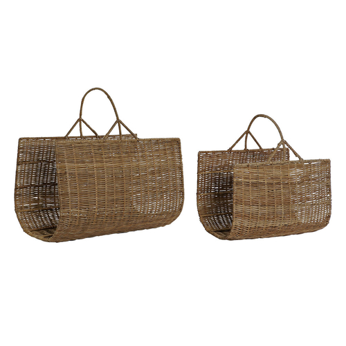 Log Stand DKD Home Decor Rattan Tropical (2 pcs) (36 x 49 x 51 cm) (25