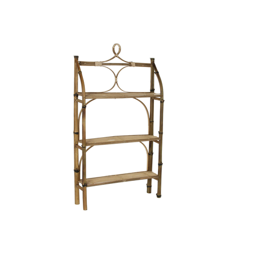 Shelves DKD Home Decor Natural Rattan Bamboo 3 Shelves (62 x 15 x 103