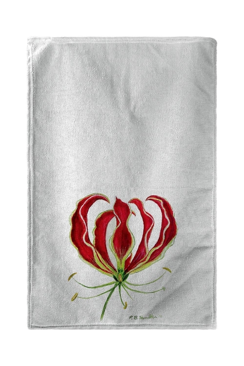 Main Betsy Drake BT482 30 x 50 in. Red Lily Beach Towel image