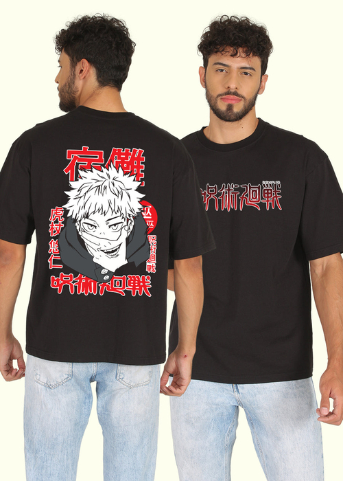 Yuji Itadori Men Oversized Printed T-Shirt