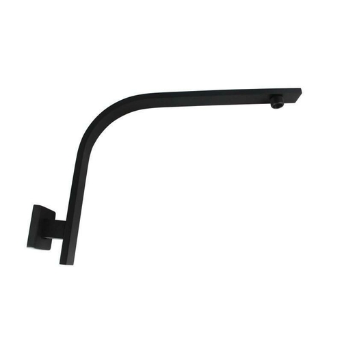 Luxury Square Matte Black Wall Mounted Gooseneck Shower Arm