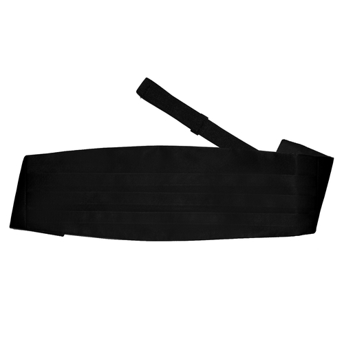 Plain Satin Cummerbund - Black