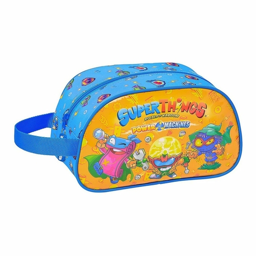 School Toilet Bag SuperThings Serie 7 Blue Multicolour