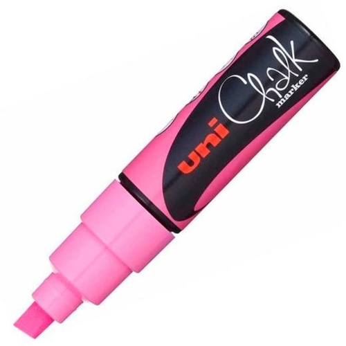 Liquid chalk marker Uni-Ball PWE-8K Fluor Pink (6 Pieces)