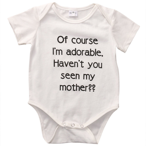 Adorable Newborn Baby boys girls letter Bodysuits