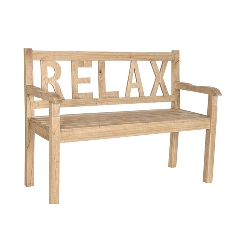 Bench DKD Home Decor Relax 120 x 44 x 87 cm Natural Mindi wood